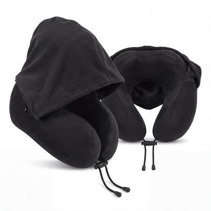 Neck Pillow with Hood for Rest