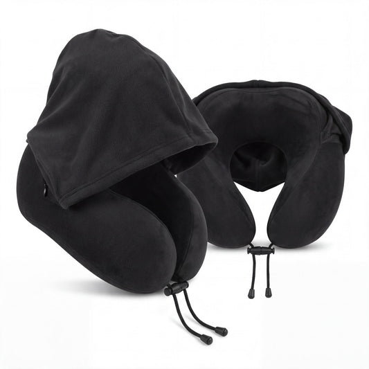 Neck Pillow with Hood for Rest