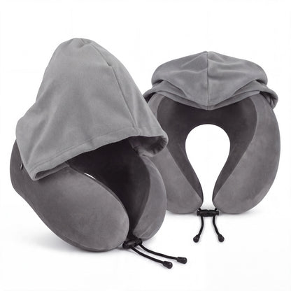 Neck Pillow with Hood for Rest
